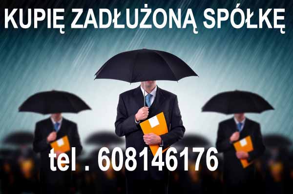 DEBERG LIMITED Kupimy Każdą Spółkę ? zarówno tych zadłużonych, jak i czystych. Interesuje nas praktycznie każdy rodzaj spółek, bez względu na wcześniejszą historię. Jeżeli jesteś zainteresowany współpracą skontaktuj się z nami ! ZAKŁADANIE SPÓŁEK - Oferujemy również całościową usługę błyskawicznej i efektywnej rejestracji spółek prawa handlowego w KRS, która obejmuje spółki jawne, komandytowe, komandytowo ? akcyjne, partnerskie, z ograniczoną odpowiedzialnością, akcyjne. Proponujemy kompleksowe doradztwo w zakresie działaności gospodarczej, tworzenie wehikułów optymalizacyjnych dla bezpieczeństwa ekonomicznego wspólników, oraz organizację wszelkich formalności. Nasze usługi to także efektywna pomoc wybiegająca w przyszłośc a obejmująca konsekwencje: konfiskaty rozszerzonej, konsekwencji JPK, etc. optymalizujemy także Spółki pod 299 Kodeksu Spółek Handlowych,  www.naszeinwestycje.com tel: +48 608-146-176 biuro@naszeinwestycje.com