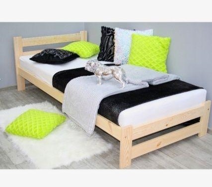 łóżko 90x200 Drewniane Z Materacem Pojedyncze Od Ręki 90/120/140x200