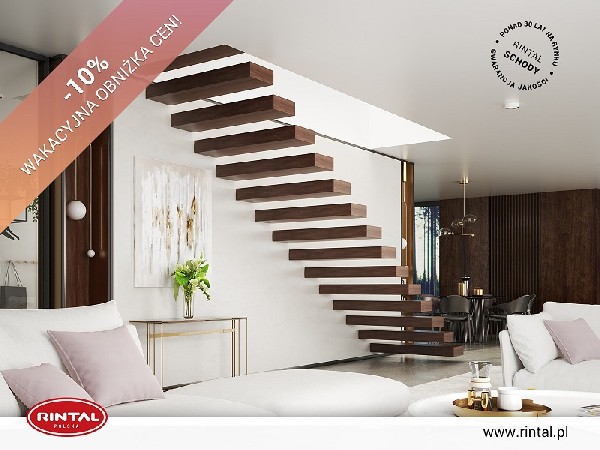 Rintal Polska przygotował dla Państwa z idealną ofertą na lipiec: wiodący producent SCHODÓW do wnętrz organizuje PROMOCJĘ: Tylko od 01.07 do 31.07.2022 r. obowiązują WAKACYJNE OBNIŻKI CEN, na podstawie których Rintal Polska Sp. z o.o. udziela zniżki cenowej w wysokości 10% na wszystkie modele schodów zakupione wraz z poręczą i montażem. Promocja nie dotyczy poręczy, balustrad i montażu schodów.Szczegóły oraz wzbogacona o nowe modele schodów oferta Rintal dostępna jest na naszej STRONIE INTERNETOWEJ www.rintal.pl. Nasi doradcy są do dyspozycji na terenie całego kraju. Umów się na BEZPŁATNY POMIAR !?www.rintal.pl e-mail: k.prabucka@rintal.pltel. Dział Handlowy: +48 58 532 42 55