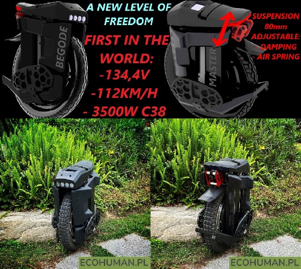 Monocykl Elektryczny Begode Master 2400wh Samsung 50e