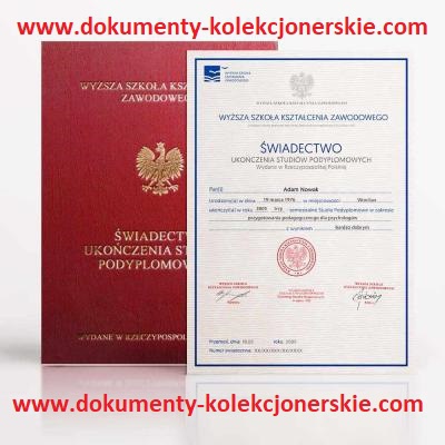 Wystawię Dyplom, świadectwo Z Maturą + Wpis
